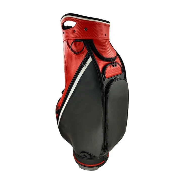 New Design Black PU Leather Golf Staff Bags Wholesale Custom Brand Logo Pro Tournament Golf Tour Bag suppliers