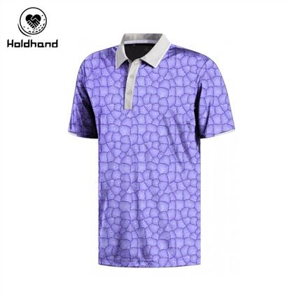 Purple Polo Shirt Golf Tracksuit قطن بولو مريح